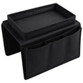 Sofa Armrest Organizer Remote Control Holder Couch Caddy Tray Table Black